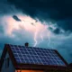 solar panels on a roof surviving a storm